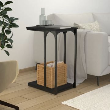 Gossi masuta laterala, negru, 40x30x60 cm, lemn prelucrat