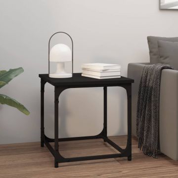 Gossi masuta laterala, negru, 40x40x40 cm, lemn prelucrat
