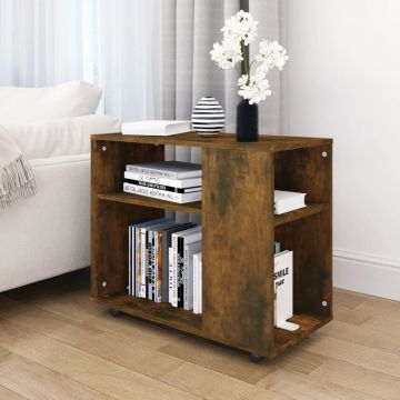 Gossi masuta laterala, stejar fumuriu, 70x35x55 cm, lemn prelucrat