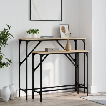 Gossi masute console, 2 buc., stejar sonoma, lemn compozit