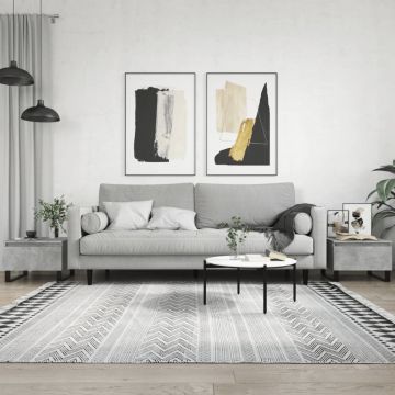 Gossi masute de cafea, 2 buc., gri beton, 50x46x35 cm, lemn compozit