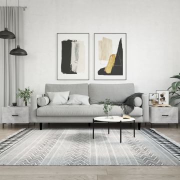 Gossi masute de cafea, 2 buc., gri beton, 50x50x40 cm, lemn compozit