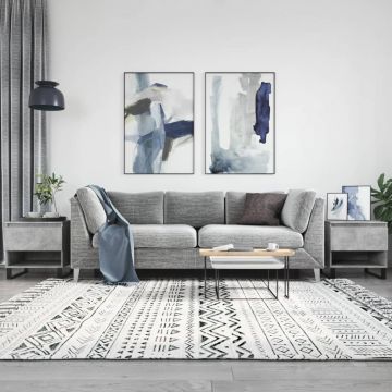 Gossi mese de cafea, 2 buc., gri beton, 50x46x50 cm, lemn compozit