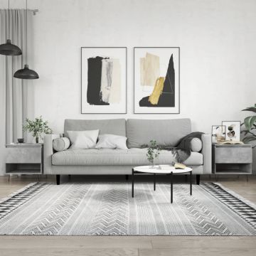 Gossi mese de cafea, 2 buc., gri beton, 50x46x50 cm, lemn compozit