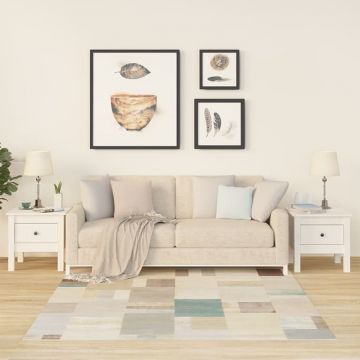 Gossi mese laterale, 2 buc., alb, 40x40x39 cm, lemn masiv de pin