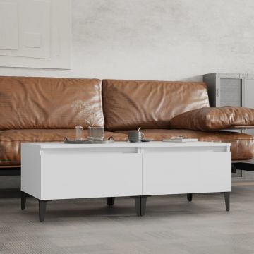 Gossi mese laterale, 2 buc., alb, 50x46x35 cm, lemn compozit