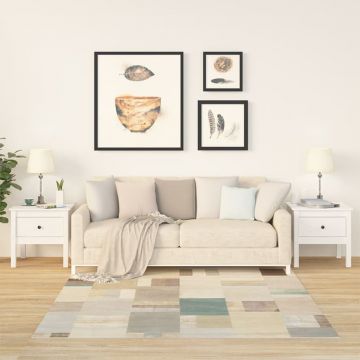 Gossi mese laterale, 2 buc., alb, 50x50x49 cm, lemn masiv de pin