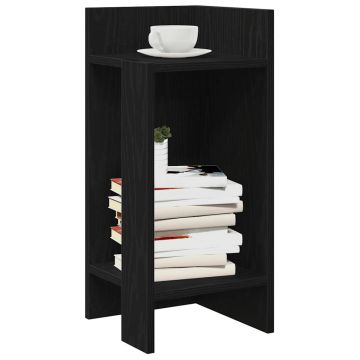 Gossi mese laterale 2 buc cu raft negru 25,5x27x60 cm