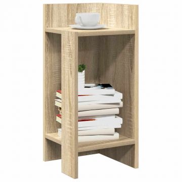 Gossi mese laterale 2 buc cu raft stejar sonoma 25,5x27x60 cm