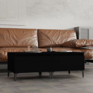 Gossi mese laterale, 2 buc., negru, 50x46x35 cm, lemn compozit