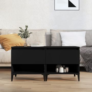 Gossi mese laterale, 2 buc., negru, 50x46x50 cm, lemn compozit