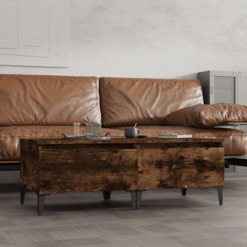 Gossi mese laterale 2 buc. stejar fumuriu 50x46x35 cm lemn prelucrat