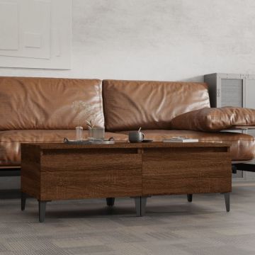 Gossi mese laterale 2 buc. stejar maro 50x46x35 cm lemn compozit