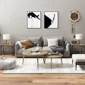 Gossi mese laterale 2 buc. stejar sonoma 40x40x35 cm lemn prelucrat