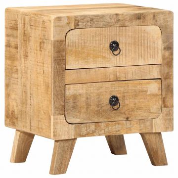 Gossi noptiera 40x32x46 cm lemn masiv mango brut