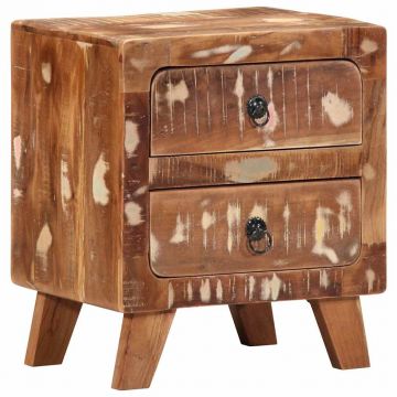 Gossi noptiera 40x32x46 cm lemn masiv recuperat