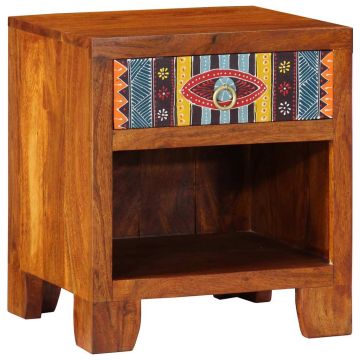 Gossi noptiera 40x35x45 cm din lemn masiv de salcam