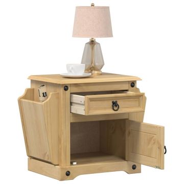 Gossi noptiera corona, 45x35x47,5 cm, lemn masiv de pin