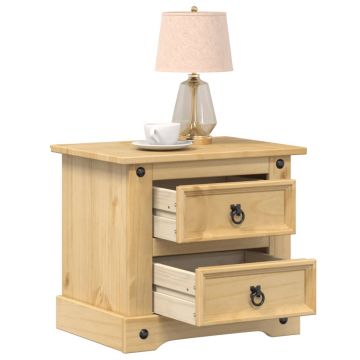 Gossi noptiera corona, 53x39x50 cm, lemn masiv de pin