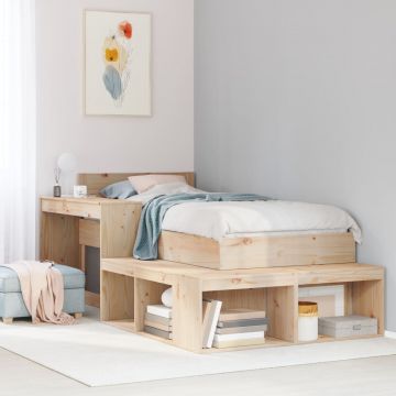 Gossi noptiera cu birou, 232x112x75 cm lemn masiv de pin