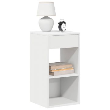 Gossi noptiera cu sertar alb 35x34x66,5 cm