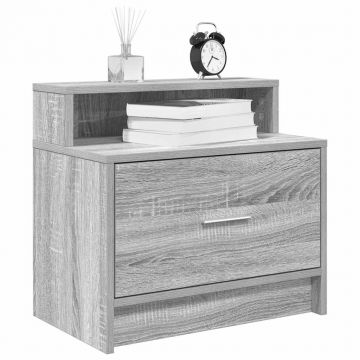 Gossi noptiera cu sertar gri sonoma 51x31x47 cm