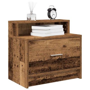 Gossi noptiera cu sertar lemn vechi 51x31x47 cm
