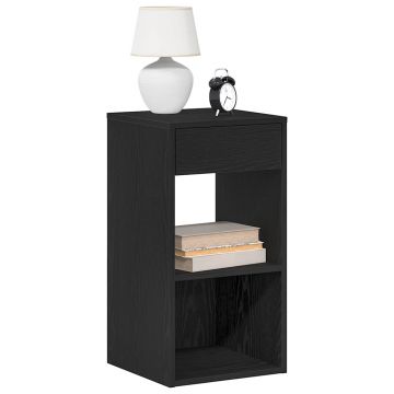 Gossi noptiera cu sertar stejar negru 35x34x66,5 cm