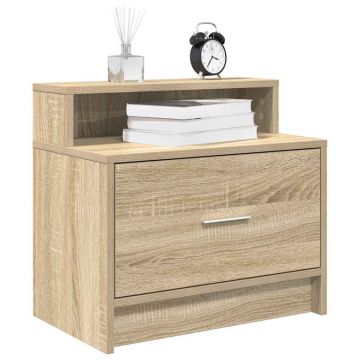 Gossi noptiera cu sertar stejar sonoma 51x31x47 cm