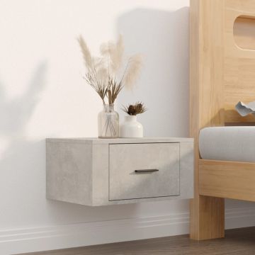 Gossi noptiera de perete, gri beton, 50x36x25 cm
