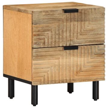 Gossi noptiera maro 40x33x46 cm lemn masiv de mango