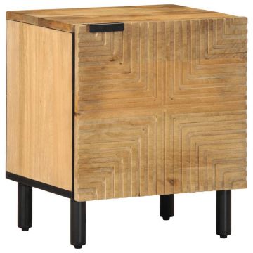 Gossi noptiera maro 40x33x46 cm lemn masiv de mango
