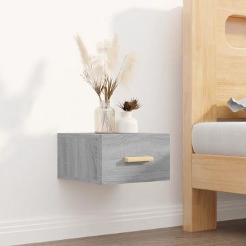 Gossi noptiera montata pe perete gri sonoma 35x35x20 cm