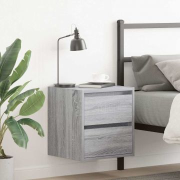 Gossi noptiera montata pe perete gri sonoma 38x34x40 cm