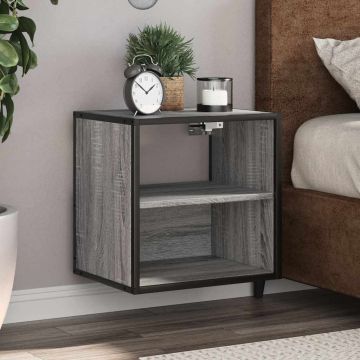 Gossi noptiera montata pe perete gri sonoma 40x31x39,5 cm