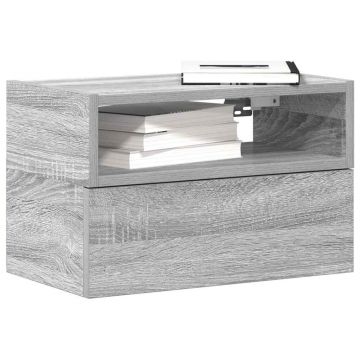 Gossi noptiera montata pe perete gri sonoma 45x26x28,5 cm