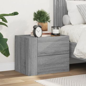 Gossi noptiera montata pe perete gri sonoma 45x30x35 cm