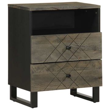 Gossi noptiera neagra 50x33x62 cm lemn masiv de mango