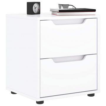 Gossi noptiera visnes alb 45x40x50 cm lemn de prelucrare