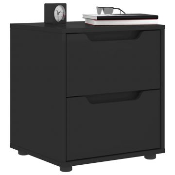 Gossi noptiera visnes negru 45x40x50 cm lemn prelucrat