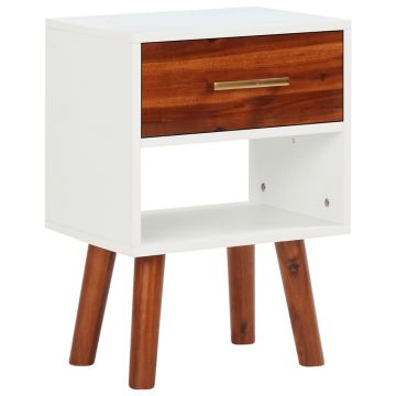 Gossi noptiera, 40x30x57 cm, lemn masiv de acacia,
