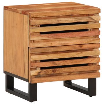 Gossi noptiera, 40x34x46 cm, lemn masiv de acacia