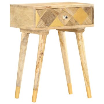 Gossi noptiera, 43 x 30 x 58 cm, lemn masiv de mango