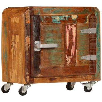Gossi noptiera, 50 x 30 x 50 cm, lemn masiv reciclat