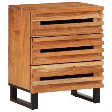 Gossi noptiera, 50x34x62 cm, lemn masiv de acacia