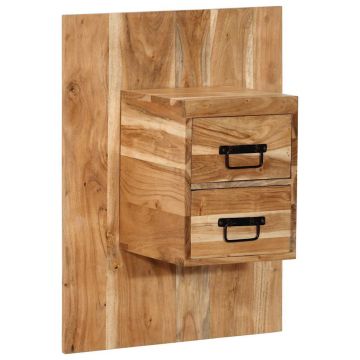 Gossi noptiera, 60x32x80 cm, lemn masiv de acacia