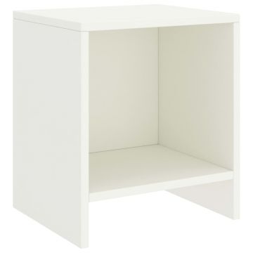 Gossi noptiera, alb, 35 x 30 x 40 cm, lemn masiv de pin
