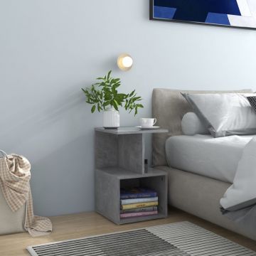 Gossi noptiera, gri beton, 35x35x55 cm, pal