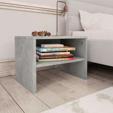 Gossi noptiera, gri beton, 40 x 30 x 30 cm, pal