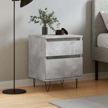 Gossi noptiera, gri beton, 40x35x50 cm, lemn compozit